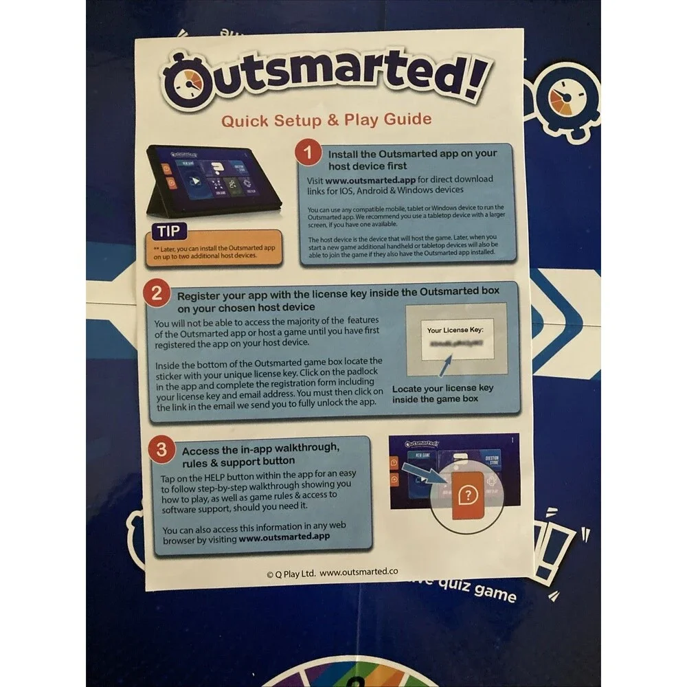 Outsmarted Founders First Limited Edition The Live Family Quiz Show Board Game